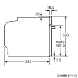 BOSCH Iebūvējama cepeškrāsns 60 x 60 cm Nerūsējošais tērauds (HBA574BR0)