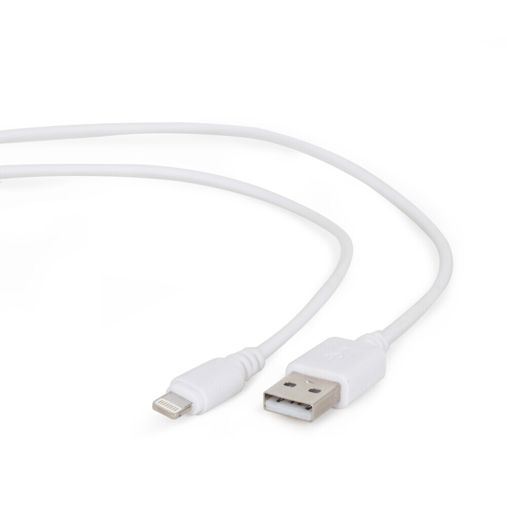 GEMBIRD LIGHTNING TO USB2 2M/WHT (CC-USB2-AMLM-2M-W)