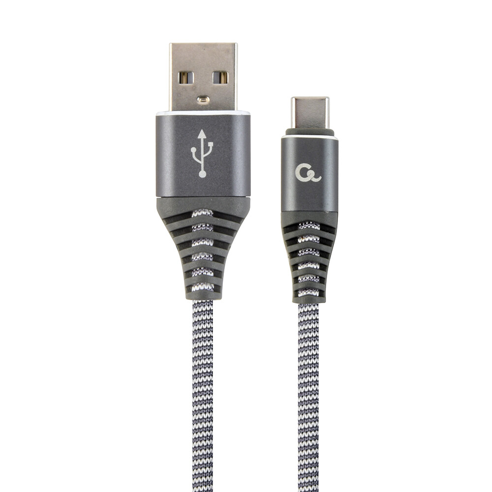 GEMBIRD USB-C 1M SPACEGREY/WHITE (CC-USB2B-AMCM-1M-WB2)