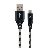 GEMBIRD USB-C 2M BLACK/WHITE (CC-USB2B-AMCM-2M-BW)