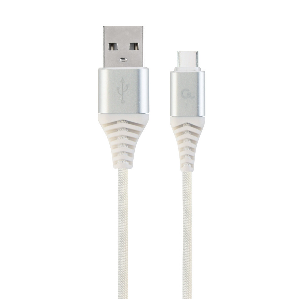 GEMBIRD USB-C 2M SILVER/WHITE (CC-USB2B-AMCM-2M-BW2)