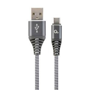 GEMBIRD USB-C 2M SPACEGREY/WHITE (CC-USB2B-AMCM-2M-WB2)