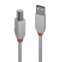 LINDY USB2 A-B 1M/ANTHRA GREY (36682)