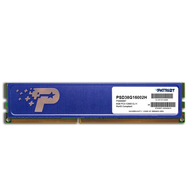 Operatīvā atmiņa Patriot Memory 8GB 1600 MHz DDR3 CL11 (PAMPATDR30093)