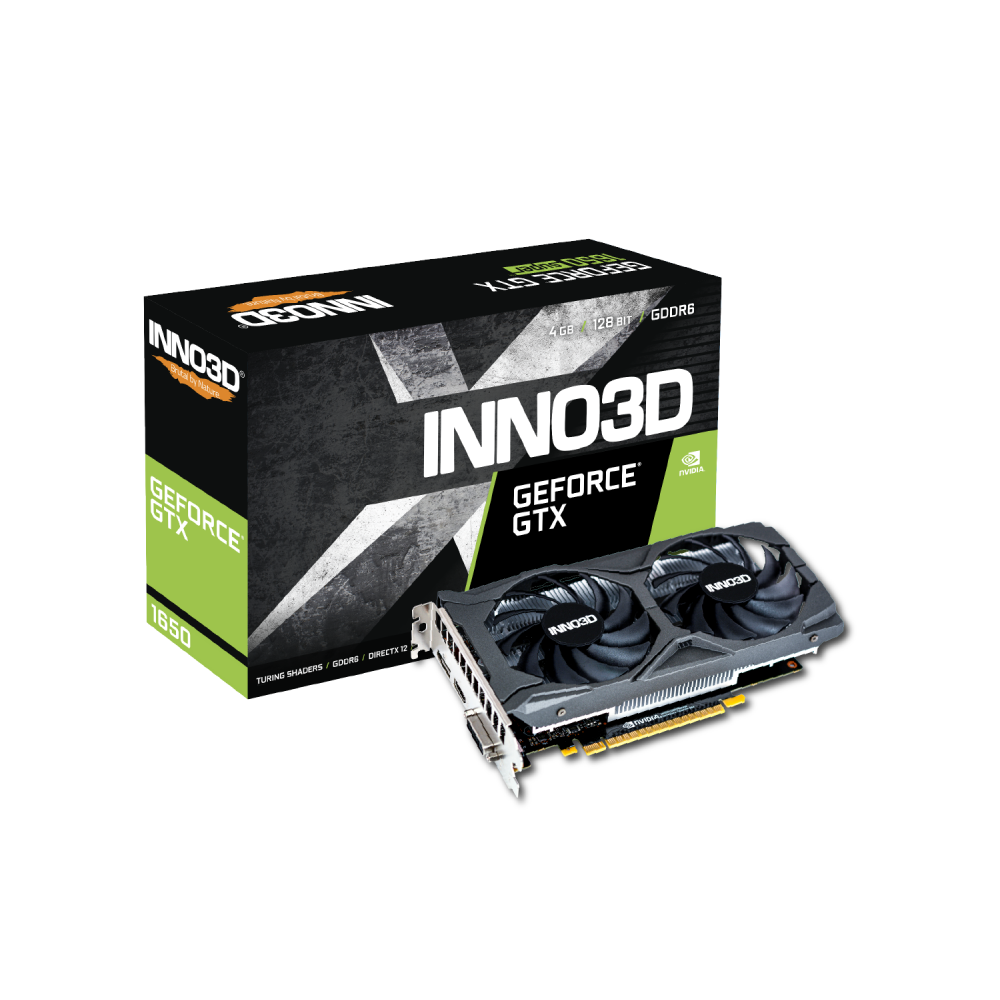 Videokarte Inno3D GeForce GTX 1650 Twin X2 4GB GDDR6 (VGAIN3NVD0085)