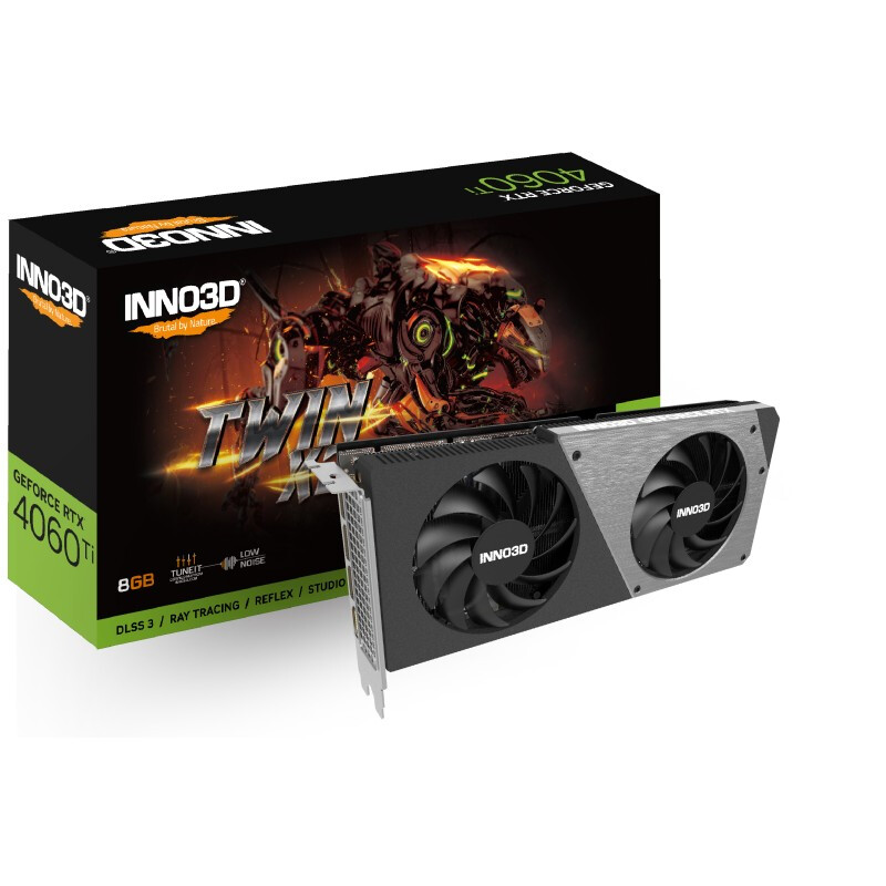 Videokarte INNO3D Geforce RTX 4060 TI TWIN X2 8GB GDDR6 (VGAIN3NVD0073) - N406T2-08D6-171153N