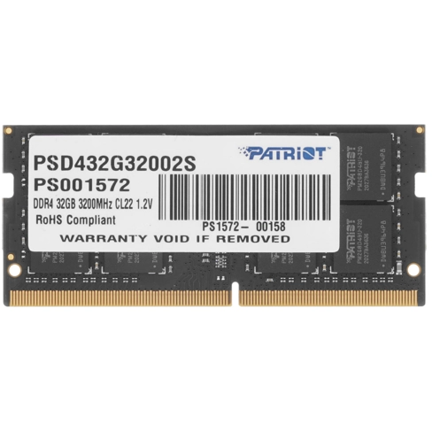 Operatīvā atmiņa Patriot 32 GB 3200 MHz DDR4 CL22 (PSD432G32002S)