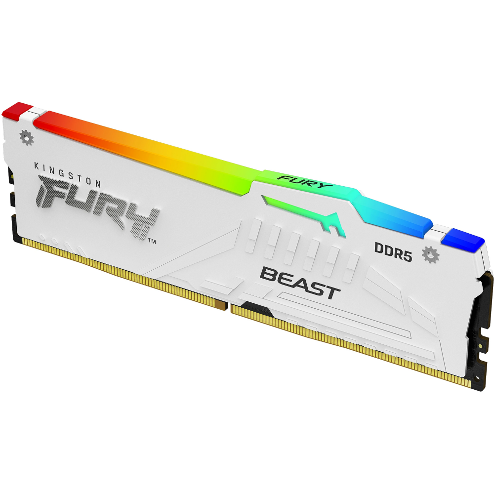 Operatīvā atmiņa KINGSTON FURY Beast White RGB XMP 32GB DDR5 6400MHz CL32 (PAMKINDR50293)