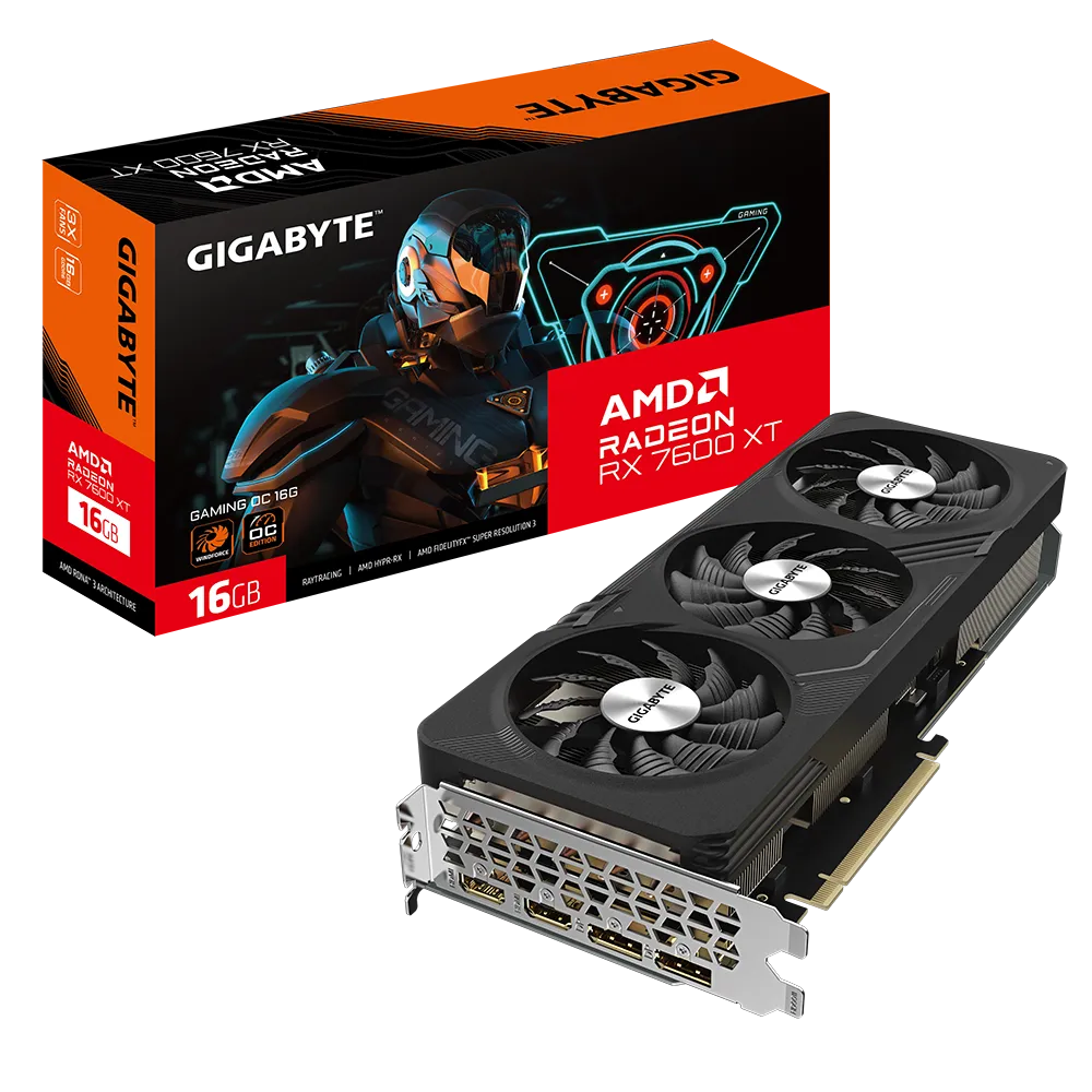 Videokarte Gigabyte GAMING Radeon RX 7600 XT OC 16 GB GDDR6 (VGAGIGATI0331)