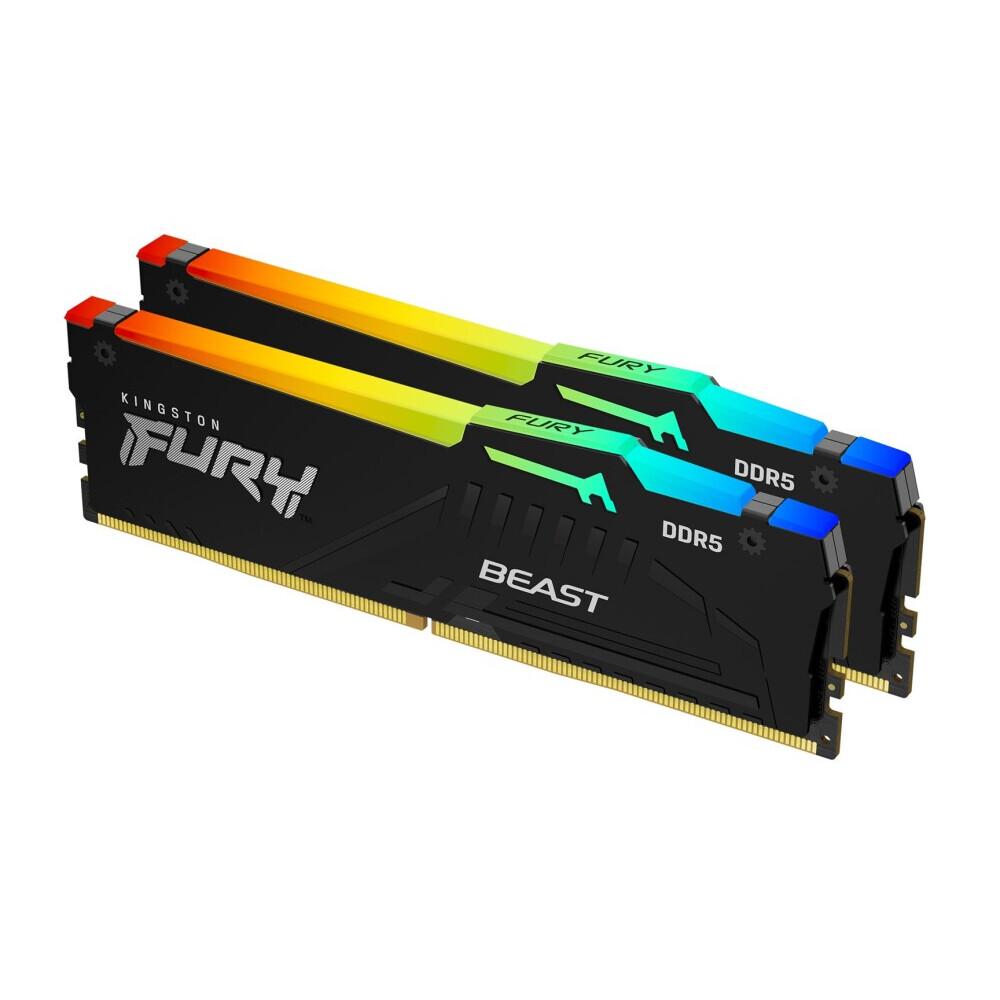 Operatīvā atmiņa Kingston FURY Beast RGB 16GB 6000MHz DDR5 CL40 Kit of 2x8GB (PAMKINDR50097) - KF560C40BBAK2-16