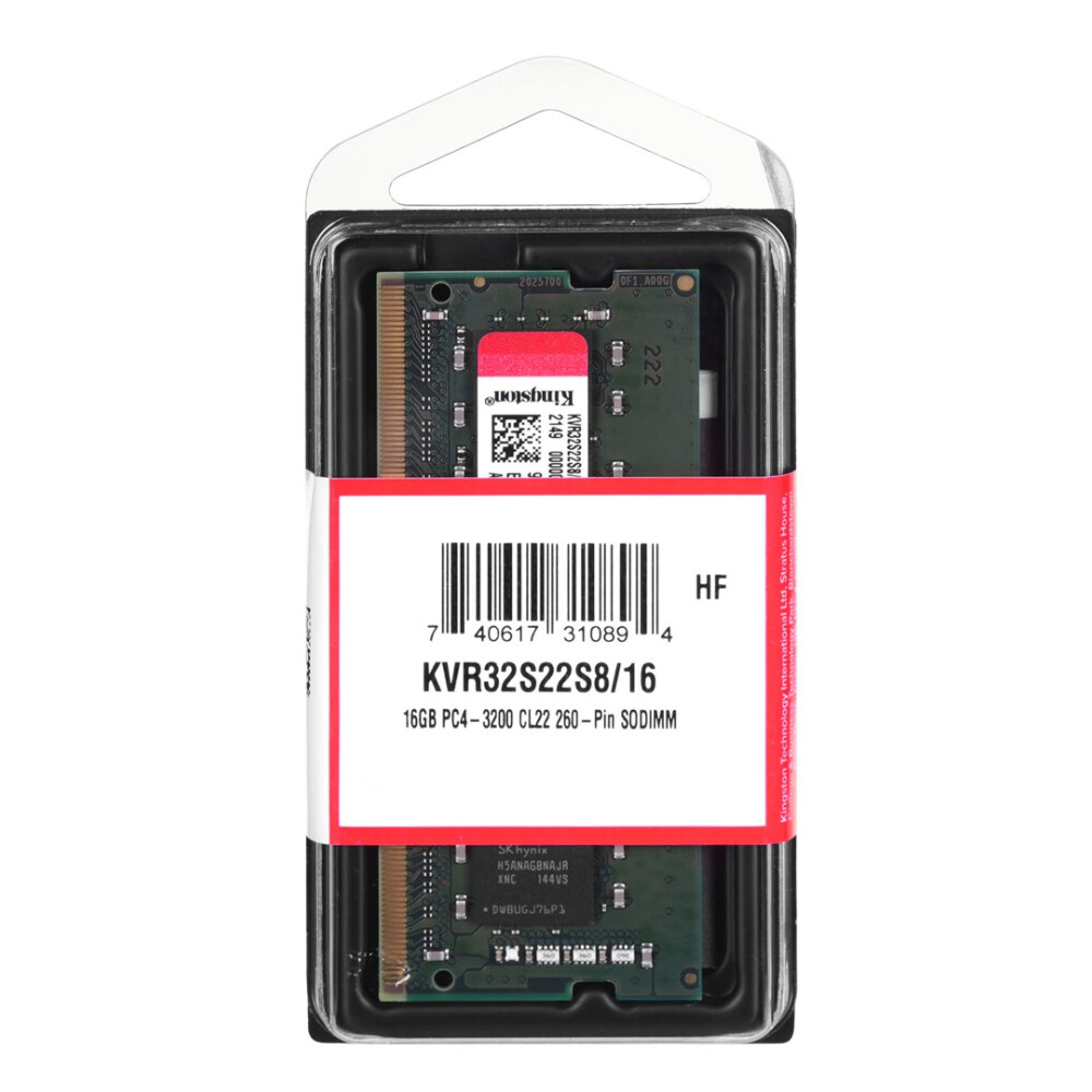 Operatīvā atmiņa Kingston KVR32S22S8/16 16 GB 3200 MHz DDR4 CL22 (PAMKINSOO0216)