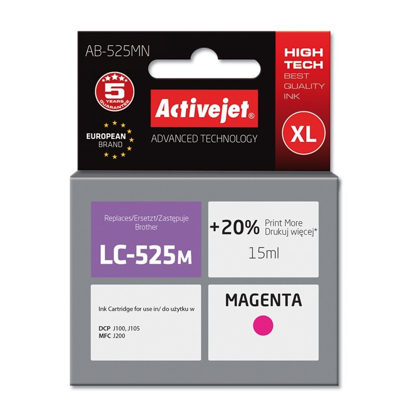 Activejet AB-525MN Ink for Brother 15 ml magenta (EXPACJABR0063)