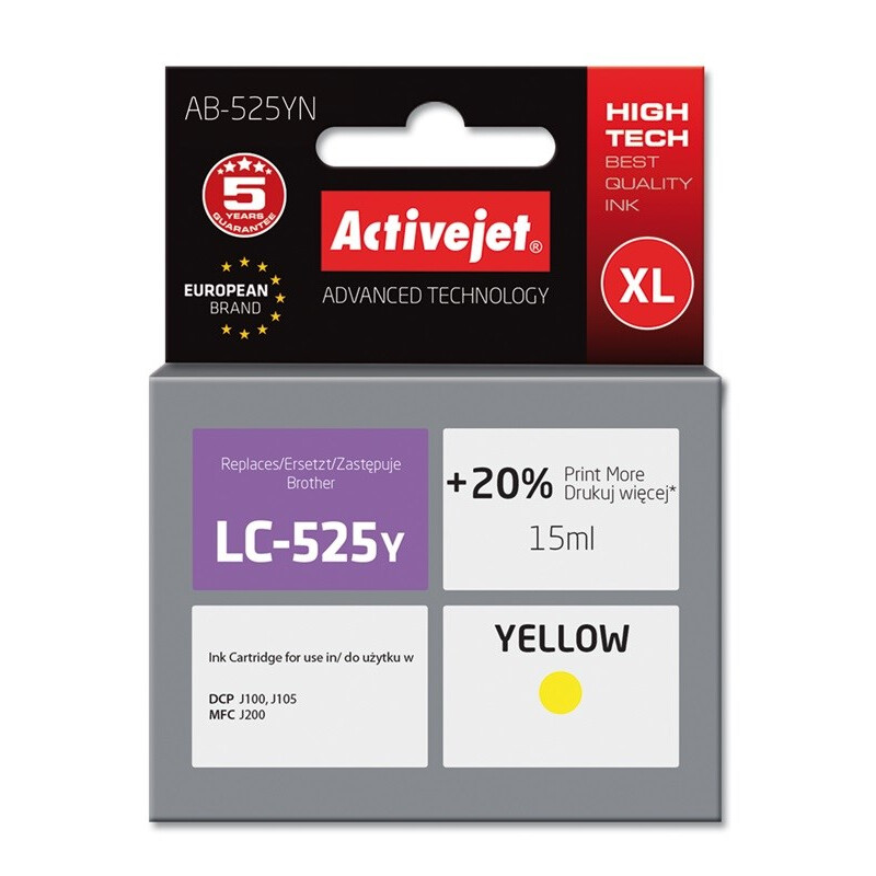 Activejet AB-525YN Ink for Brother 15 ml yellow (EXPACJABR0064)