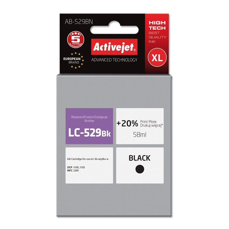 Activejet AB-529BN Ink for Brother 58 ml black (EXPACJABR0061)