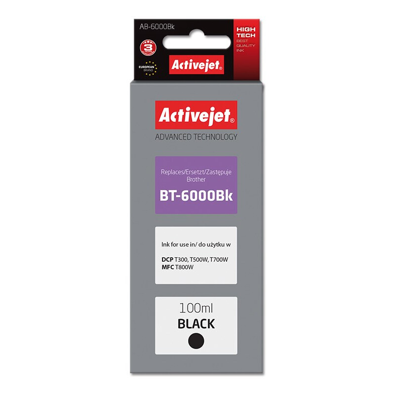 Activejet AB-6000Bk Ink for Brother 100 ml black (EXPACJABR0093)