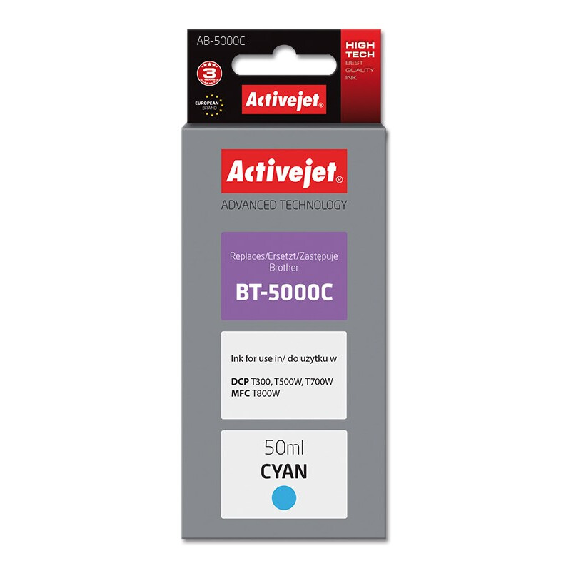 Activejet AB-5000C Ink for Brother 50 ml cyan (EXPACJABR0094)