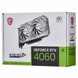 Videokarte MSI VENTUS GeForce RTX 4060 2X WHITE 8 GB GDDR6 (VGAMISNVDM181)