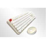 Tastatūra + pele MOFII Wireless set Sweet 2.4G White-Beige (SMK-623387AG WB)