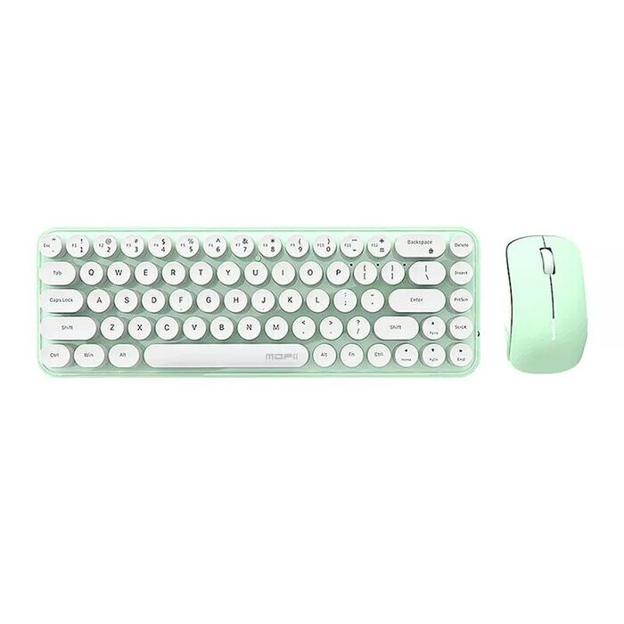 Tastatūra + pele MOFII Wireless set Bean 2.4G Green (SMK-676367AG Green)