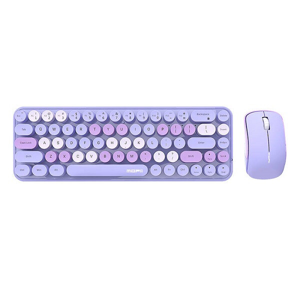 Tastatūra + pele MOFII Wireless set Bean 2.4G Purple (SMK-676367 Purple)