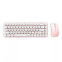 Tastatūra + pele MOFII Wireless set Bean 2.4G White-Pink (SMK-676367A WP)