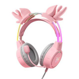 Austiņas ONIKUMA X15Pro Gaming Pink/Deer Horns (X15 Pro Pink)