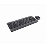 Tastatūra + pele Trezo Universal RF Wireless QWERTY US English Black (PERTRUKLM0013)