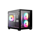 Datoru korpuss AEROCOOL PGS DRYFT MINI-G-BK-V1 FRGB Mini-Tower (AEROPGSDRYFTMINI-BK)