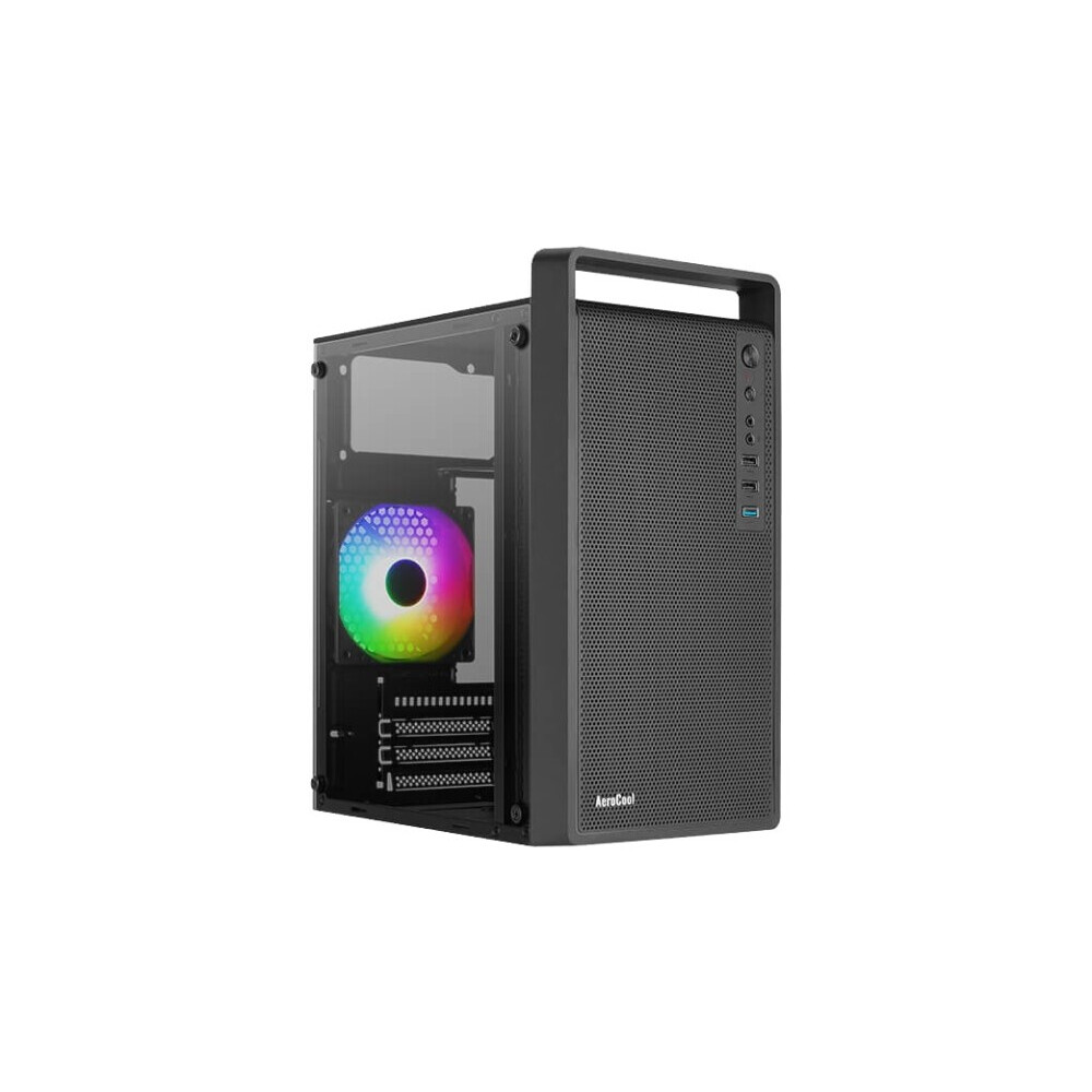 Datoru korpuss Aerocool PGS CS-109-G-BK-v1 FRGB Mini Tower (OBUAEROBU0061)