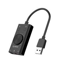 Adapteris Orico multifunction USB 2.0 External Sound Card (SC2-BK-EP)