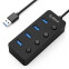 Orico USB 3.0. Hub with switches, 4x USB black (W9PH4-U3-V1-BK-BP) - foto 2