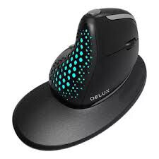 Pele Wired Vertical Mouse Delux M618XSU RGB (M618XSU (Black))