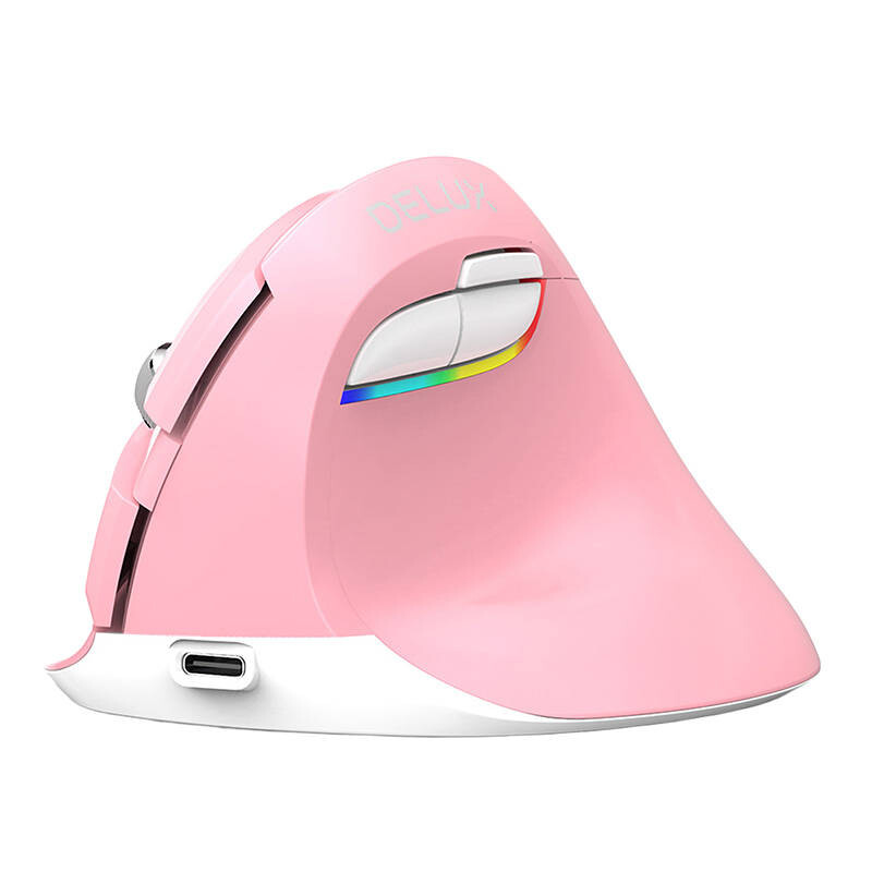 Pele Wireless Vertical Mouse Delux M618Mini pink (M618 Mini Pink)