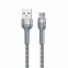 Kabelis USB Micro Jany Alloy, 1m, 2.4A (silver) (31061)