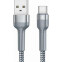 Kabelis USB Micro Jany Alloy, 1m, 2.4A (silver) (31061) - foto 2