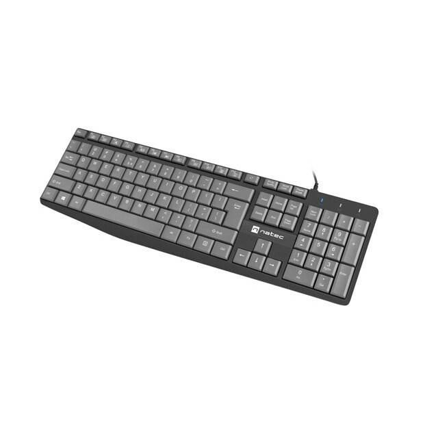 Tastatūra NATEC NAUTILUS SLIM ENG Grey Black (NKL-1507)