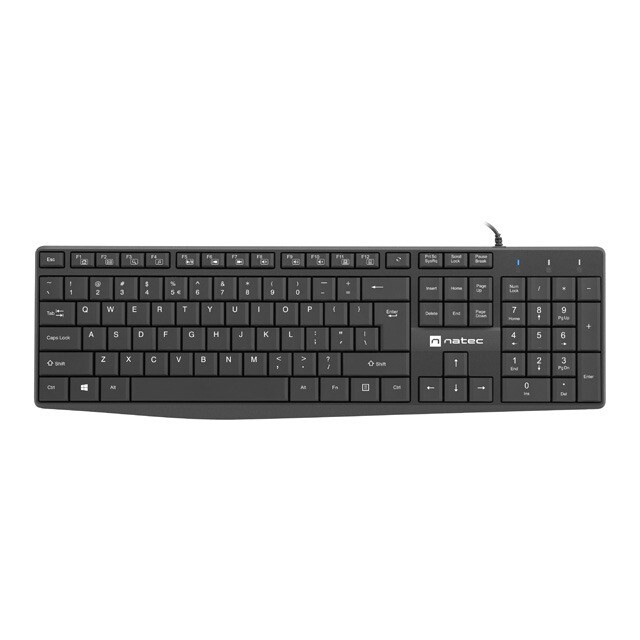 Tastatūra NATEC NAUTILUS US SLIM ENG Black (PERNATKLA0090)