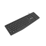 Tastatūra NATEC NAUTILUS US SLIM ENG Black (PERNATKLA0090)