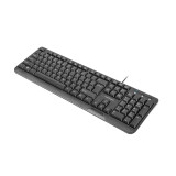 Tastatūra NATEC TROUT SLIM USB, ENG BLACK (PERNATKLA0067)