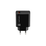 NATEC MAINS RIBERA USB-A 18W BLACK (LADNATSIC0004)