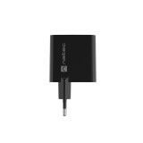 NATEC RIBERA GAN 1x USB-A + 1x USB-C 45W BLACK (LADNATSIC0011)