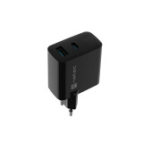 NATEC RIBERA GAN 1x USB-A + 1x USB-C 45W BLACK (LADNATSIC0011)