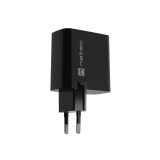 NATEC RIBERA GAN 1x USB-A + 1x USB-C 45W BLACK (LADNATSIC0011)