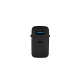 NATEC RIBERA GAN 1x USB-A + 1x USB-C 45W BLACK (LADNATSIC0011)