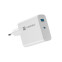 NATEC RIBERA GAN CHARGER 1X USB-A + 1X USB-C 45W WHITE (LADNATSIC0012)