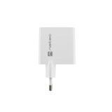 NATEC RIBERA GAN CHARGER 1X USB-A + 1X USB-C 45W WHITE (LADNATSIC0012)