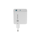 NATEC RIBERA GAN CHARGER 1X USB-A + 1X USB-C 45W WHITE (LADNATSIC0012)