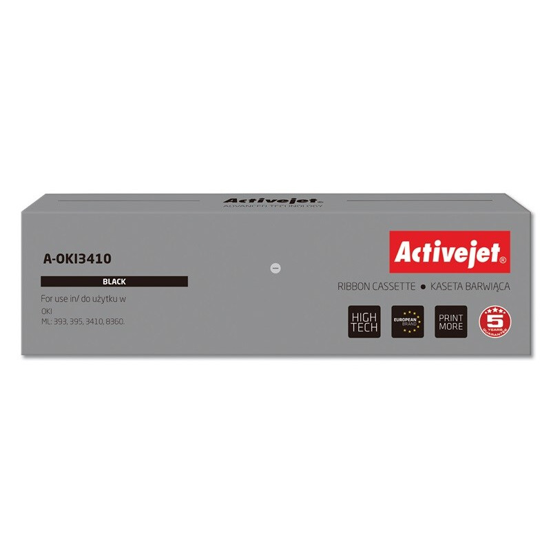 Activejet A-OKI3410 Ink ribbon (replacement for OKI 9002308; Supreme; 10.000.000 characters black) (EXPACJTAO0003)