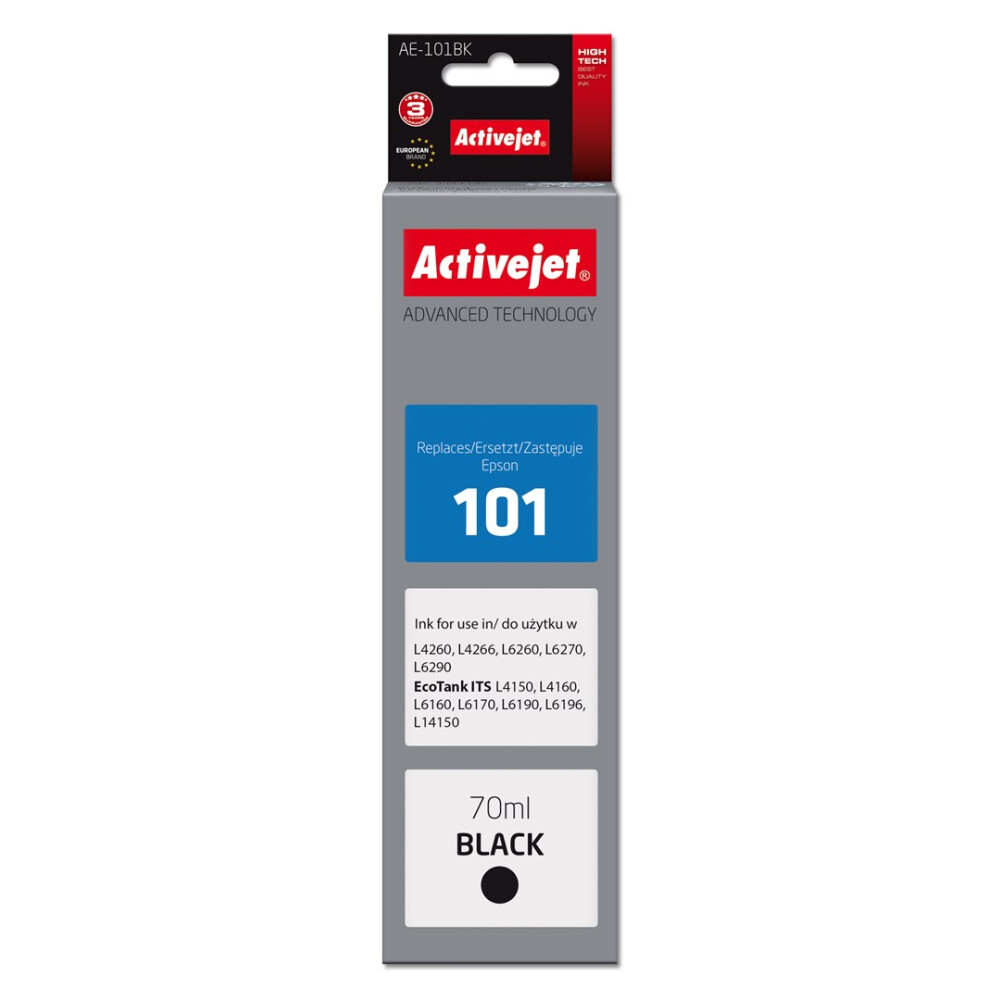 Activejet AE-101BK Ink (replacement for Epson 101; Supreme; 70 ml; black) (EXPACJAEP0319)