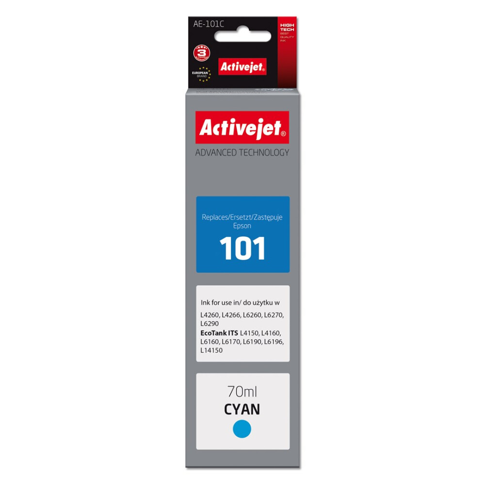 Activejet AE-101C Ink (replacement for Epson 101; Supreme; 70 ml; cyan) (EXPACJAEP0320)